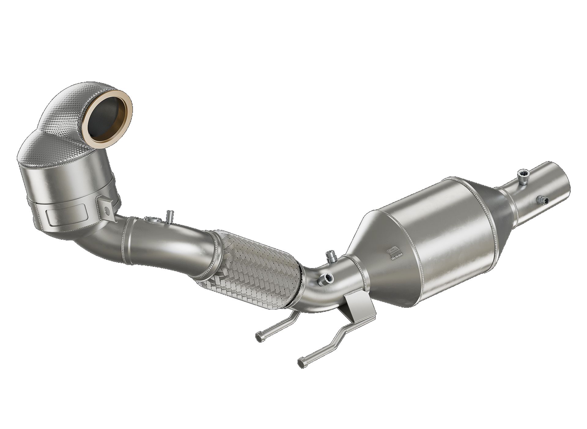 76mm Downpipe mit 200 Zellen HJS Sport-Kat. und OPF Edelstahl