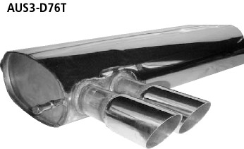 Bastuck Endschalldämpfer mit Doppel-Endrohr 2 x Ø 76 mm