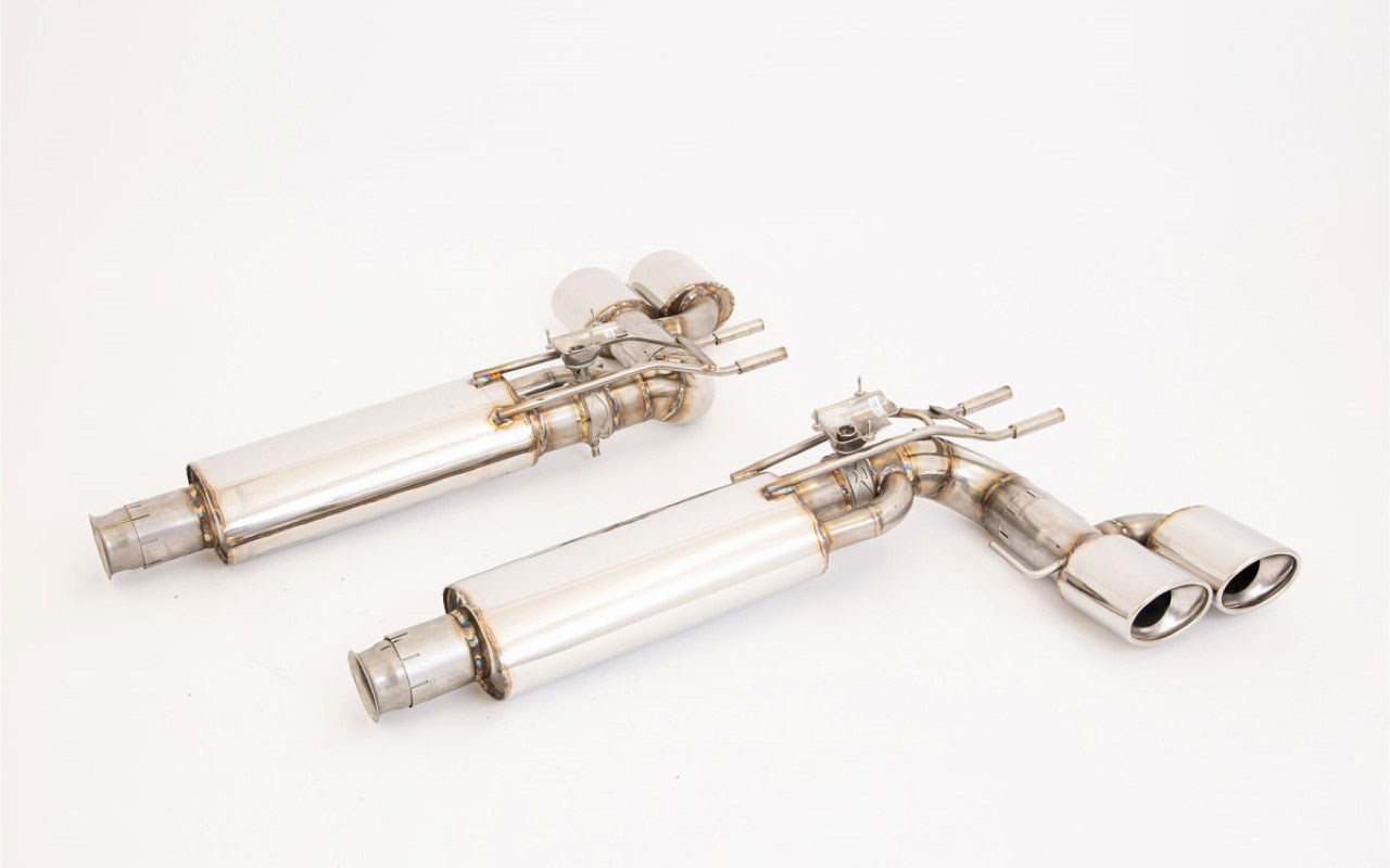 2x 76mm Duplex-Endschalldämpfer mit Klappensteuerung