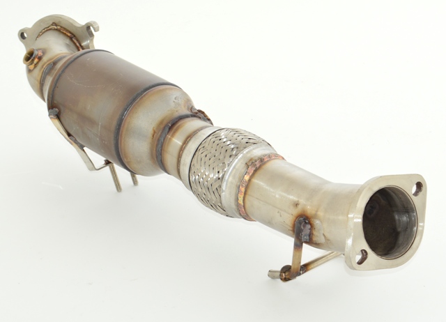 76mm Downpipe mit Sport-Kat. Edelstahl